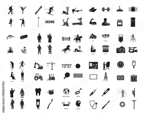 A pair of sharp, open scissors is presented in a clean silhouette, signifying cutting, crafting, tailoring, and precision work in various creative, professional, and everyday applications effectively.