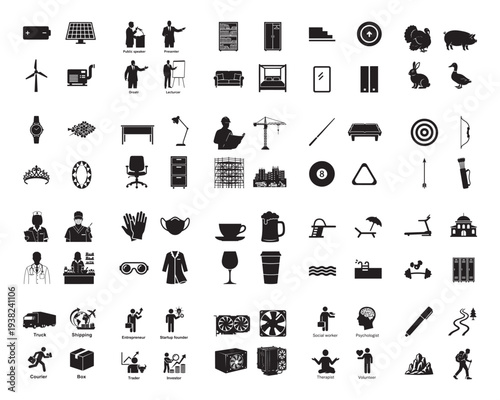 A group of diverse people are engaged in outdoor activities like running, walking, and cycling under a bright sun.