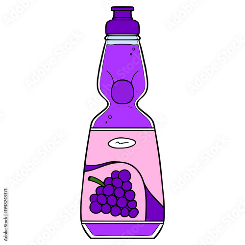 grape ramune illustration hand drawn isolated vector