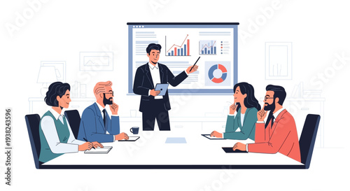 Business people in a meeting room.