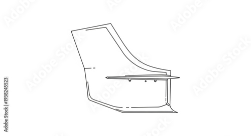 Simple Line Drawing of a Chair.