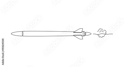 Simple Line Drawing of an Arrow.