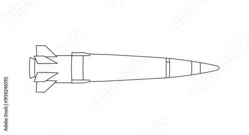 Simple Bullet Illustration with Fins.