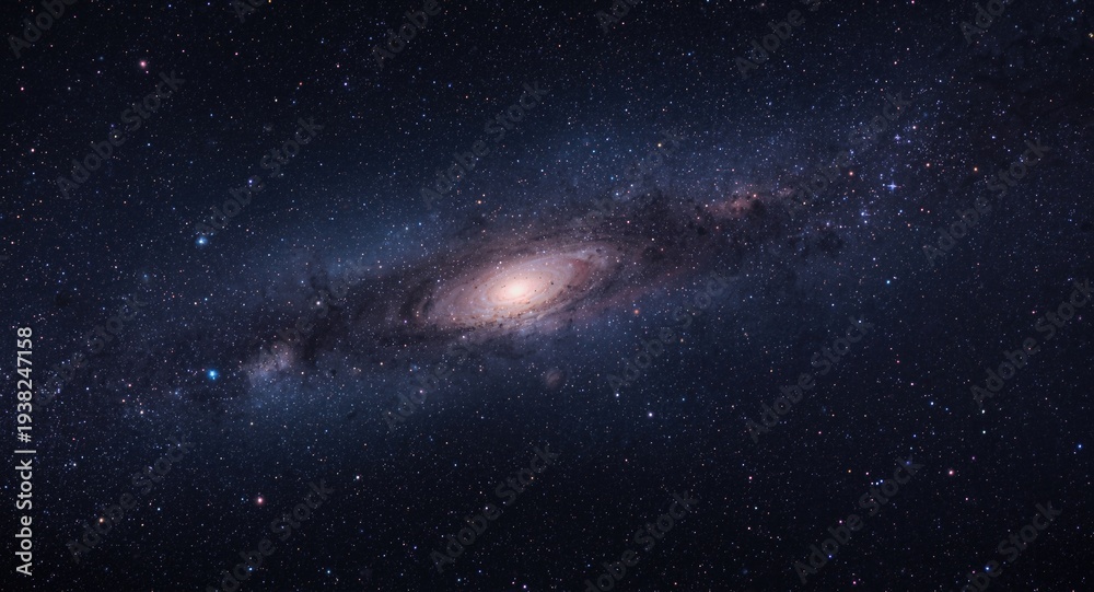 Fototapeta premium Beautiful deep space scene with countless galaxies