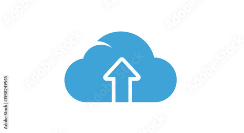 Cloud with white upward arrow icon.
