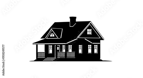 House illustration silhouette design architectural structure home building residential property exterior view