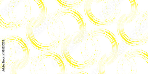 Brush sun rough set. Hand drawn yellow grunge circles. Abstract round stamp collection on white background