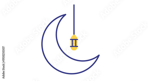 Crescent Moon Symbol Hanging Object.