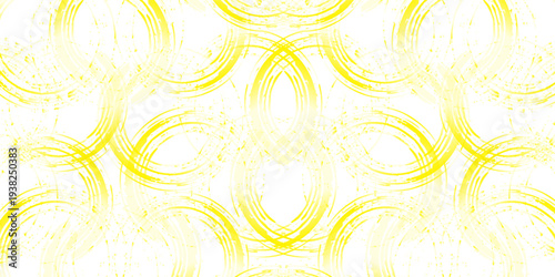 Brush sun rough set. Hand drawn yellow grunge circles. Abstract round stamp collection on white background