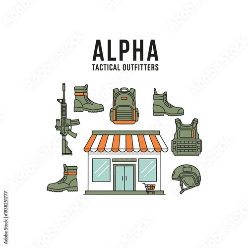 Alpha Tactical Outfitters Storefront with Military Gear and Equipment