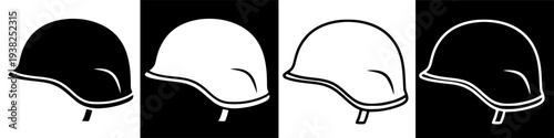 Collection of Hard Hat Helmets Silhouettes.