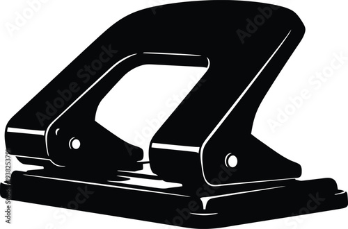 Black Stapler on White Background