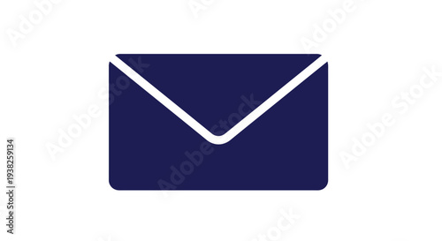 Dark blue closed envelope icon.