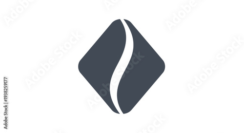 Dark gray diamond shape logo symbol.