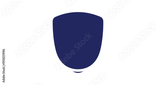 Dark Blue Rounded Square Shape Object.