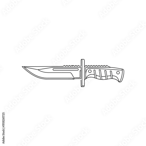 Illustration of a Knife with Handle.