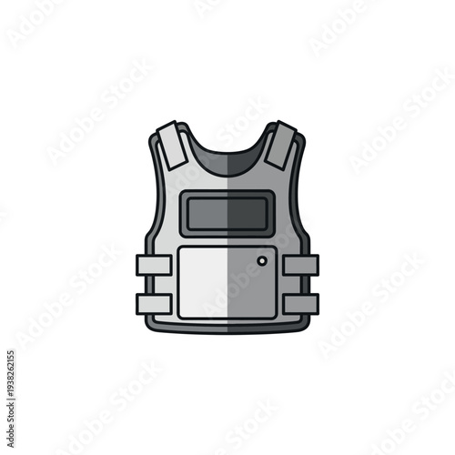 Bulletproof Vest Illustration Security Protection Gear.