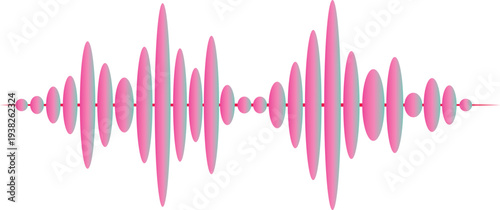 Vibrant pink purple sound wave graphic
