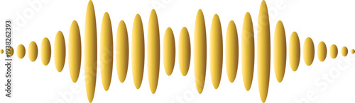 Yellow sound wave graphic for audio concepts