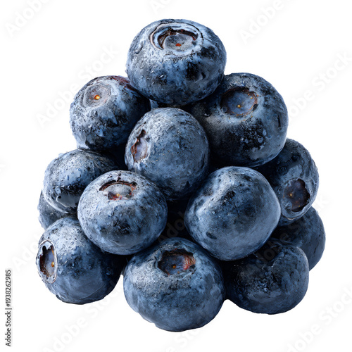 Blueberries isolated with crisp edges for commercial web and print use.