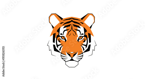 Detailed illustration of a tiger face.