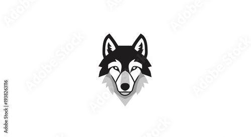 Detailed illustration of a husky head.