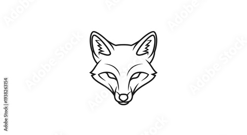 Detailed illustration of a fox head.