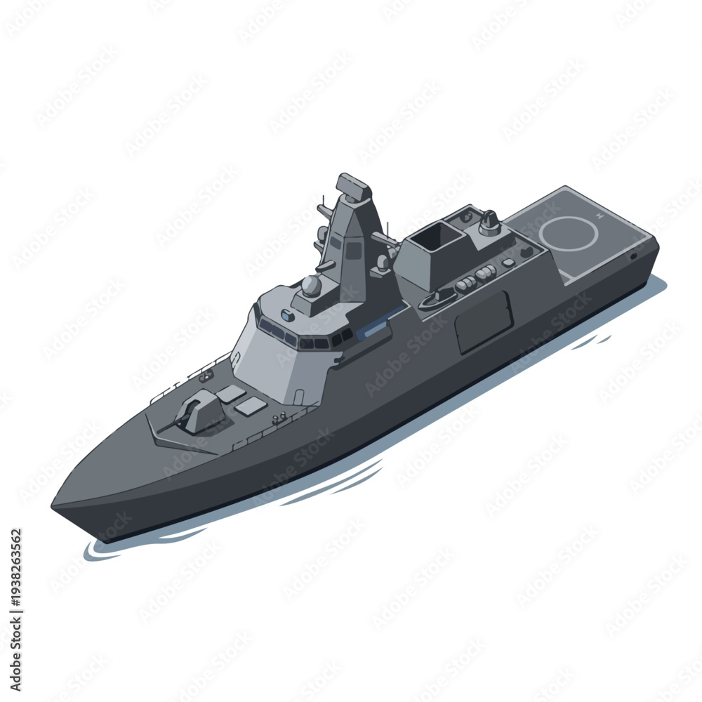 Obraz premium isometric vector naval war vehicles 08
