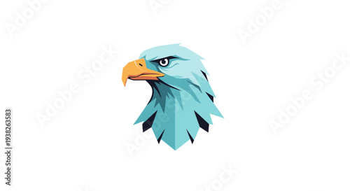 Digital illustration of an eagle head.