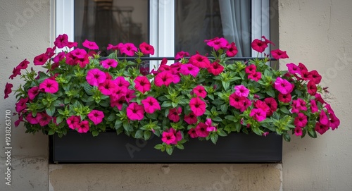 Bright petunia flowers bringing lively allure to balcony planting areas