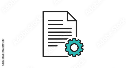 Document with gear icon settings.