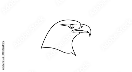 Eagle Bird Head Profile View.