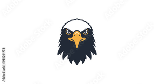 Eagle Head Illustration with Sharp Beak.