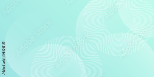 Modern circle geometry background with soft green and blue gradations, ideal for minimalist banners, corporate presentations, and contemporary design projects.