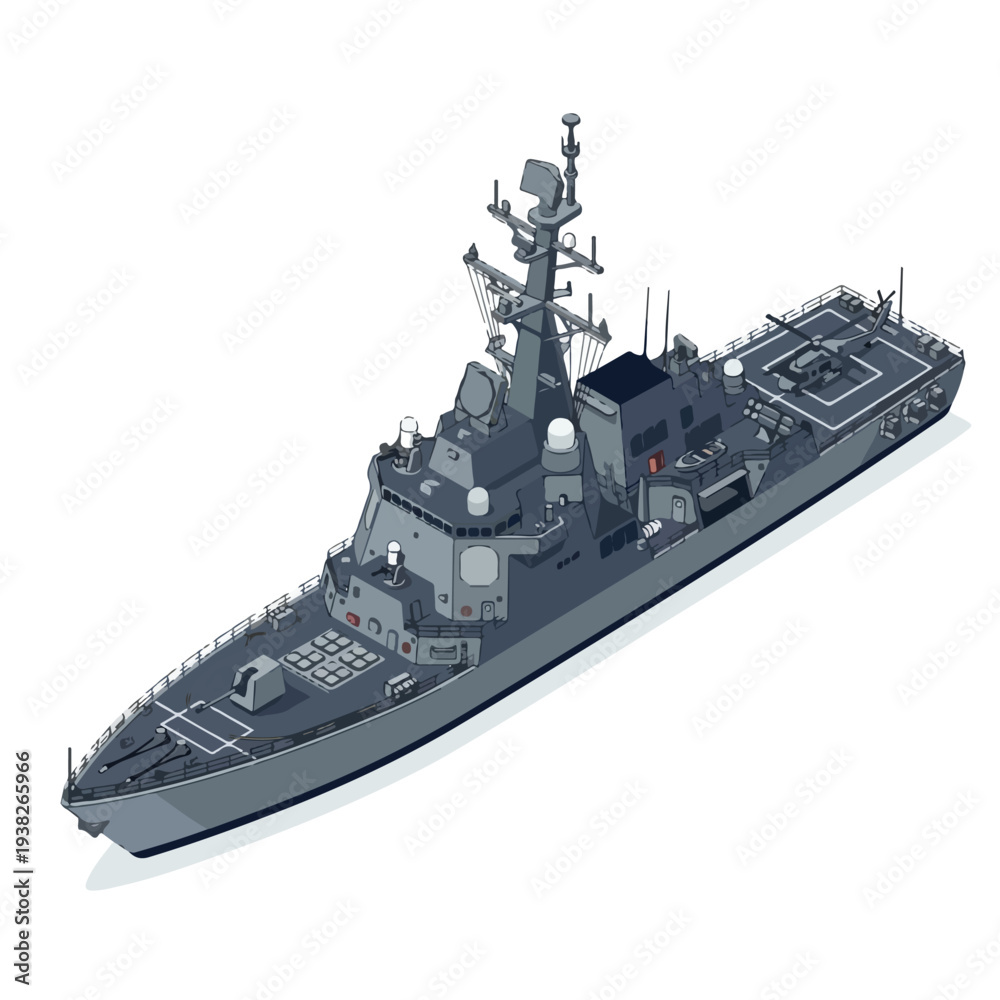 Obraz premium isometric vector naval war vehicles 003