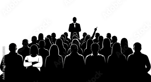 Singer Performing for Audience Members.