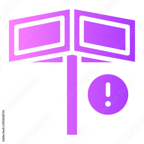 warning gradient icon