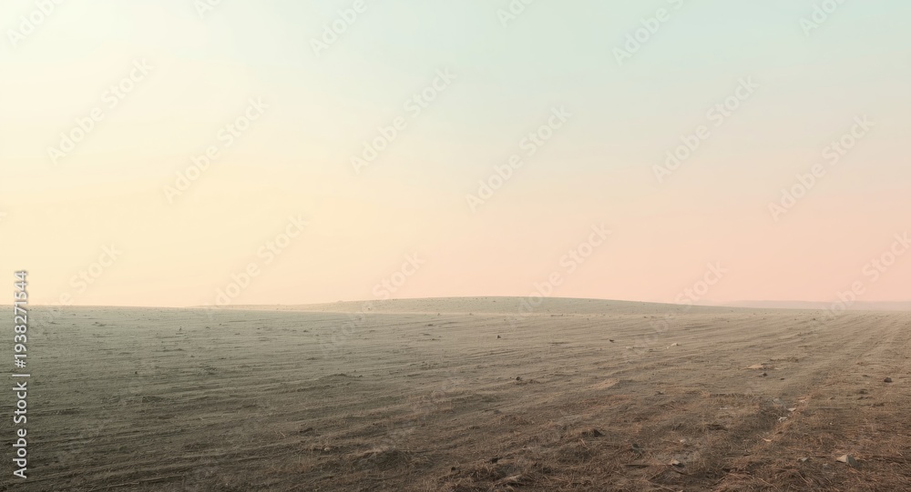 Fototapeta premium Smooth surfaced isolated grassy soil backdrop in pastel coloring with copy space
