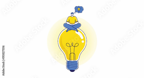 An illuminated lightbulb with a ribbon tied around it, symbolizing innovation and creativity from a straightforward viewpoint