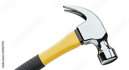 Claw Hammer with Yellow Handle and Black Grip