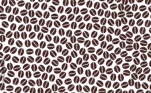 Seamless Coffee Beans Pattern Background for Coffee Shop Branding and Packaging Vector