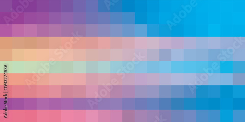 Vibrant pixelated gradient background with a spectrum of colors creating a modern abstract design.