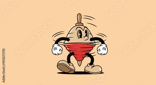 Cartoon Character with Red Mouth Open.