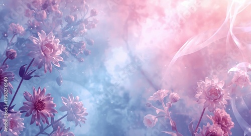 animated floral tie dyed abstract background featuring gentle lighting