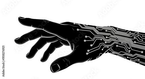 Robotic Hand with Circuit Board Design.