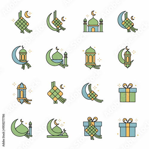Ramadan Kareem Icons Set