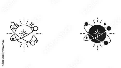 Atom Orbiting Science Universe Creation