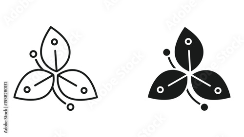 Leaf Symbol Pattern Vector Graphic Design