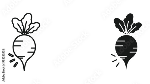 Beet Root Icon Vegetable Health Food Organic Root Vegetable Harvest Design Element