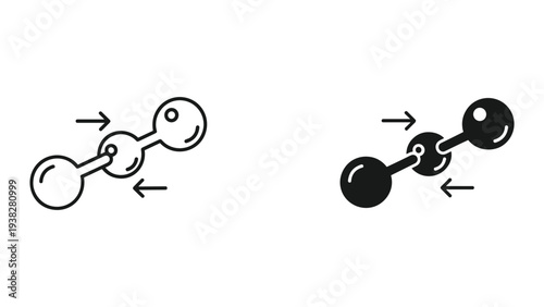 Molecule Connection Arrows Scientific Concept